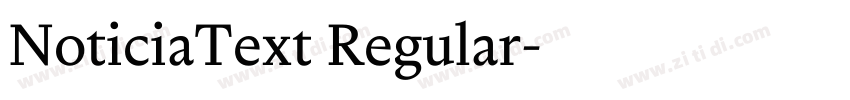 NoticiaText Regular字体转换